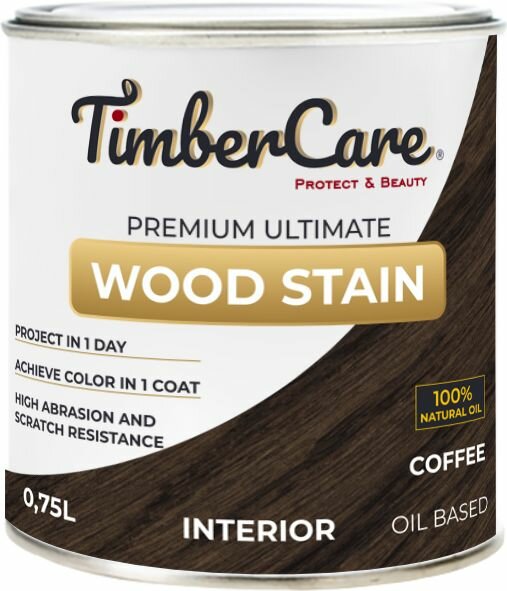 Тонирующее масло TimberCare Wood Stain (цвет: Кофе/ Coffee) банка 075л