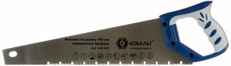 Ножовка по дереву 450 мм, шаг 3,5 мм/7 TPI, закаленный зуб, 3D-заточка кобальт 248-825
