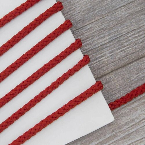 Шнур для шитья, полиэстровый, красный, 25 м, 1 упаковка шнур для шитья хлопковый салатовый 25 м 1 упаковка