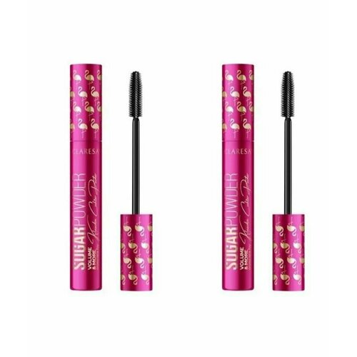 CLARESA Тушь для ресниц объём SugarPowder Удлинение и разделение, 10 мл, 2 штуки