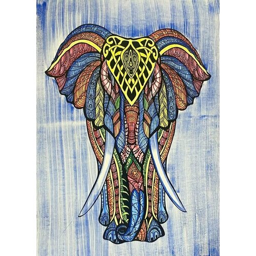 Панно хлопковое гобелен покрывало из Индии Слон Размер 210см на 140см 16 1500₽