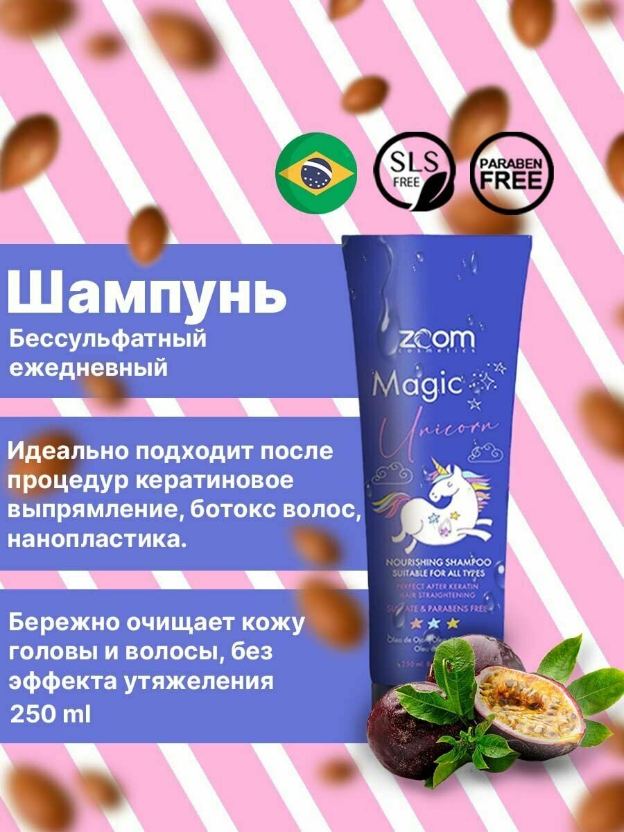 Бессульфатный Шампунь для волос Zoom Unicorn 250ml