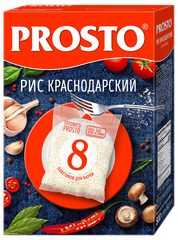 Рис PROSTO Краснодарский круглозерный, в варочных пакетиках, 8 порций, 500 г