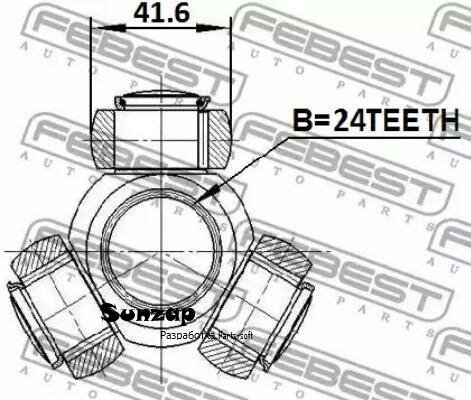 FEBEST 1916-E60 трипоид 24X41.6 подходит для BMW 3 E90/E91 2004-2012 1916-E60