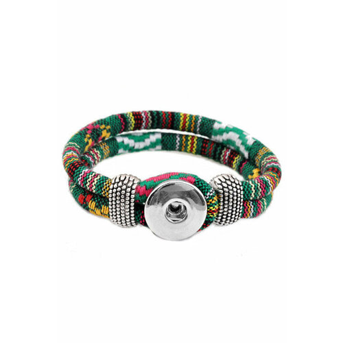 фото Браслет, металл, размер 18 см, зеленый kokette