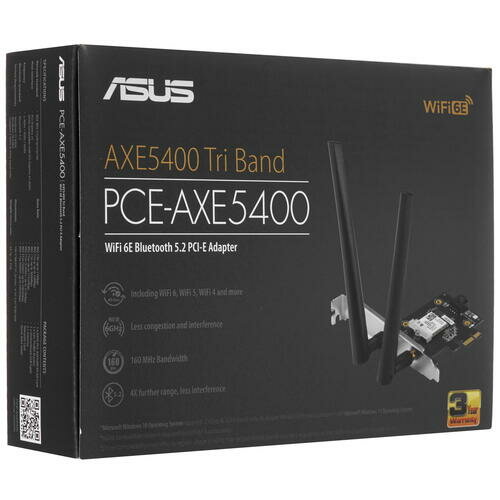 Оборудование беспроводных сетей ASUS PCE-AXE5400//WIFI 802.11ax, 2402 + 574Mbpsб PCI-E Adapter, 2 антенны; 90IG07I0-ME0B10 (PCE-AXE5400) - фото №16