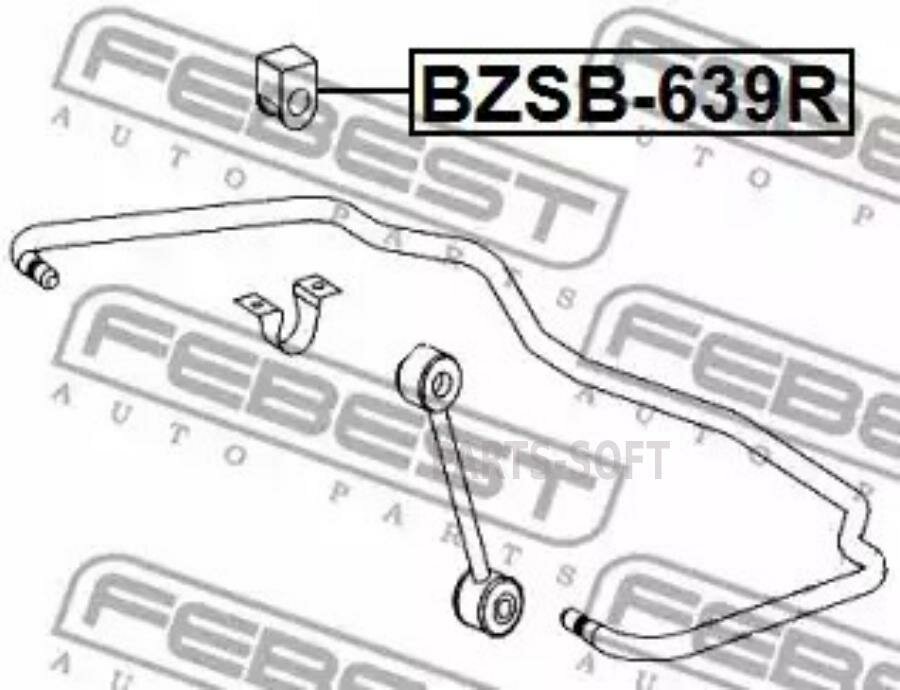 Втулка стабилизатора передняя MERCEDES BENZ VIANO 639 2002- BZSB-639R Febest арт. BZSB-639R