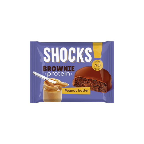Бисквит протеиновый Брауни арахисовая паста SHOCKS. FitnesShock. 0,05кг. брауни дэниел источник энергии