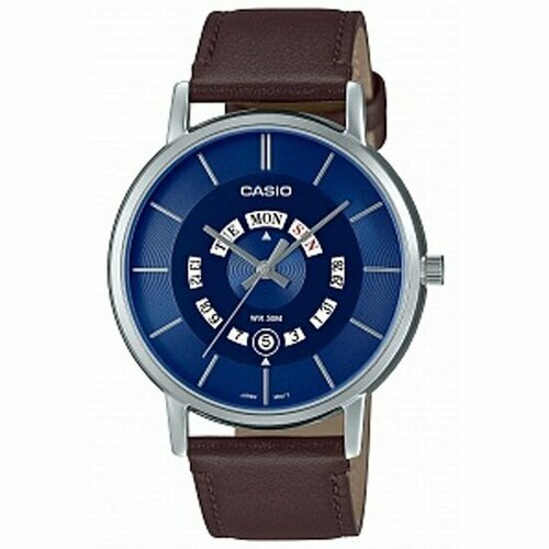 наручные часы casio mtp 1183a 2a синий серебряный Наручные часы CASIO Collection MTP-B135L-2A, коричневый