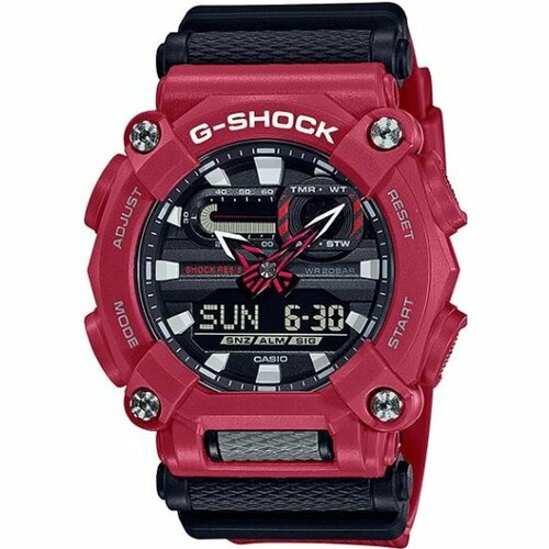 Наручные часы CASIO G-Shock GA-900-4A, красный, черный наручные часы casio ga 2200skl 4a черный красный