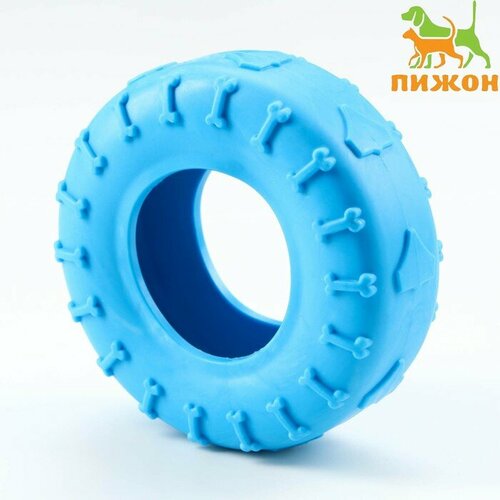 Игрушка жевательная для собак Шина 9 см, синяя игрушка для собак шина 9 см