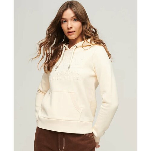 фото Худи superdry, размер 6, белый, экрю