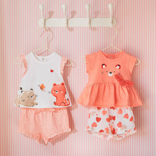 Комплект одежды  , размер 12 мес. (80 см), оранжевый