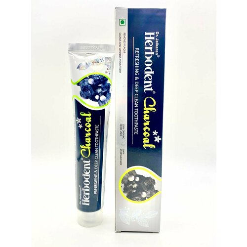 Зубная паста Хербодент с Активированным углем, 100гр, Herbodent Charcoal Dr.Jaikaran