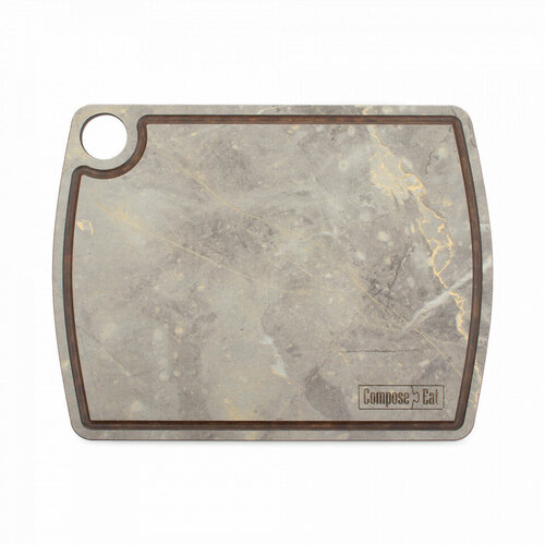 Доска разделочная композитная, с желобом, 29х22 см, мрамор итальянский серый DRJ29223118OA6 Fashion