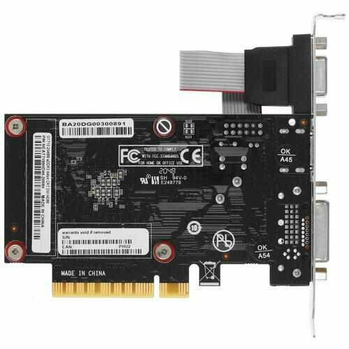 Видеокарта Palit GeForce GT 710 Silent LP NEAT7100HD46-2080H 1056000₽