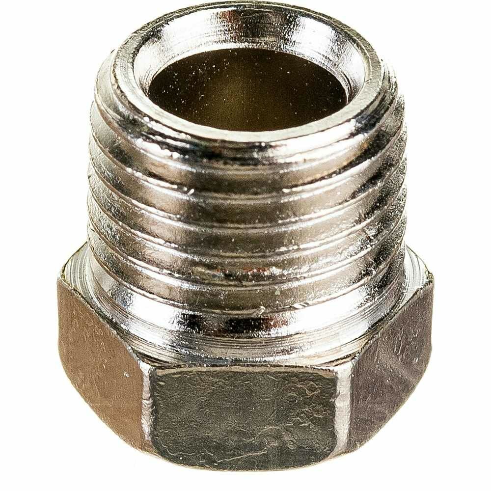 Переходник двусторонний Pegas Pneumatic 1/4 дюйма наружная резьба - фото №1