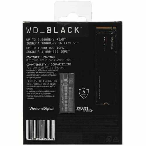 SSD накопитель WD Black SN850 1ТБ, M.2 2280, PCI-E x4, NVMe - фото №14