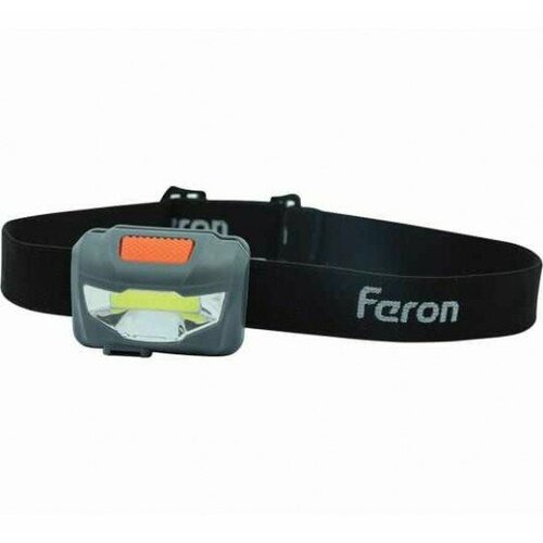 фото Налобный фонарь feron с аккумулятором th2301 3w 1cob usb ip44 60x35x45мм пластик 41680