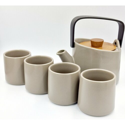 Набор Серый чайник и 4 пиалы от DHPO