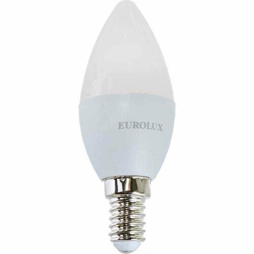 Светодиодная лампа Eurolux LL-E-C37-5W-230-2,7K-E14/свеча, 5Вт, теплый белый, Е14 76/2/1