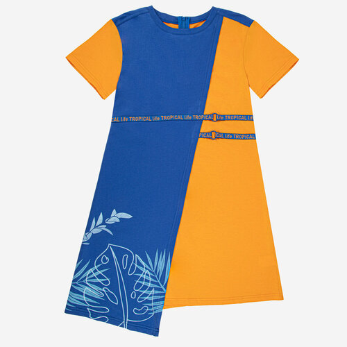 Платье Kapika, размер 146, фиолетовый, оранжевый