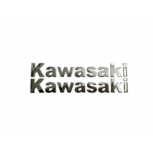 Наклейка KAWASAKI (200мм x 30мм 2шт) Chrome