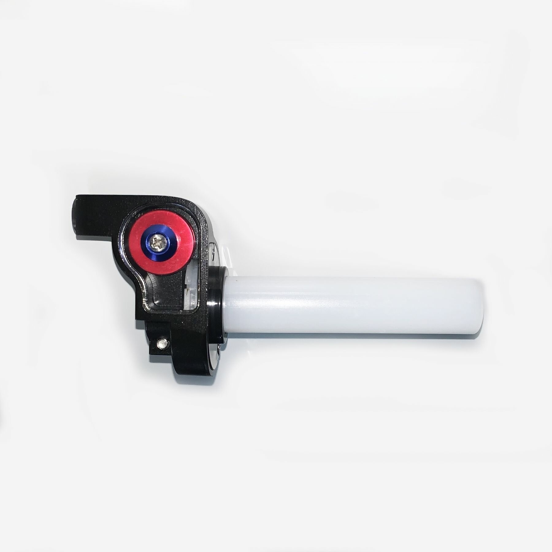 Ручка газа короткоходная для мотоцикла & питбайка (красный ролик)