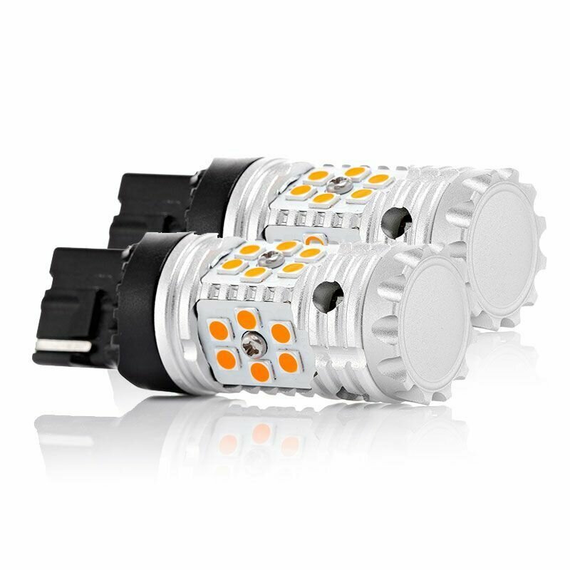 Автомобильная светодиодная лампа с обманкой NeTuning WY21W-24s30e для указателей поворота 7440 1400 Лм 21 Вт оранжевый 2 шт.