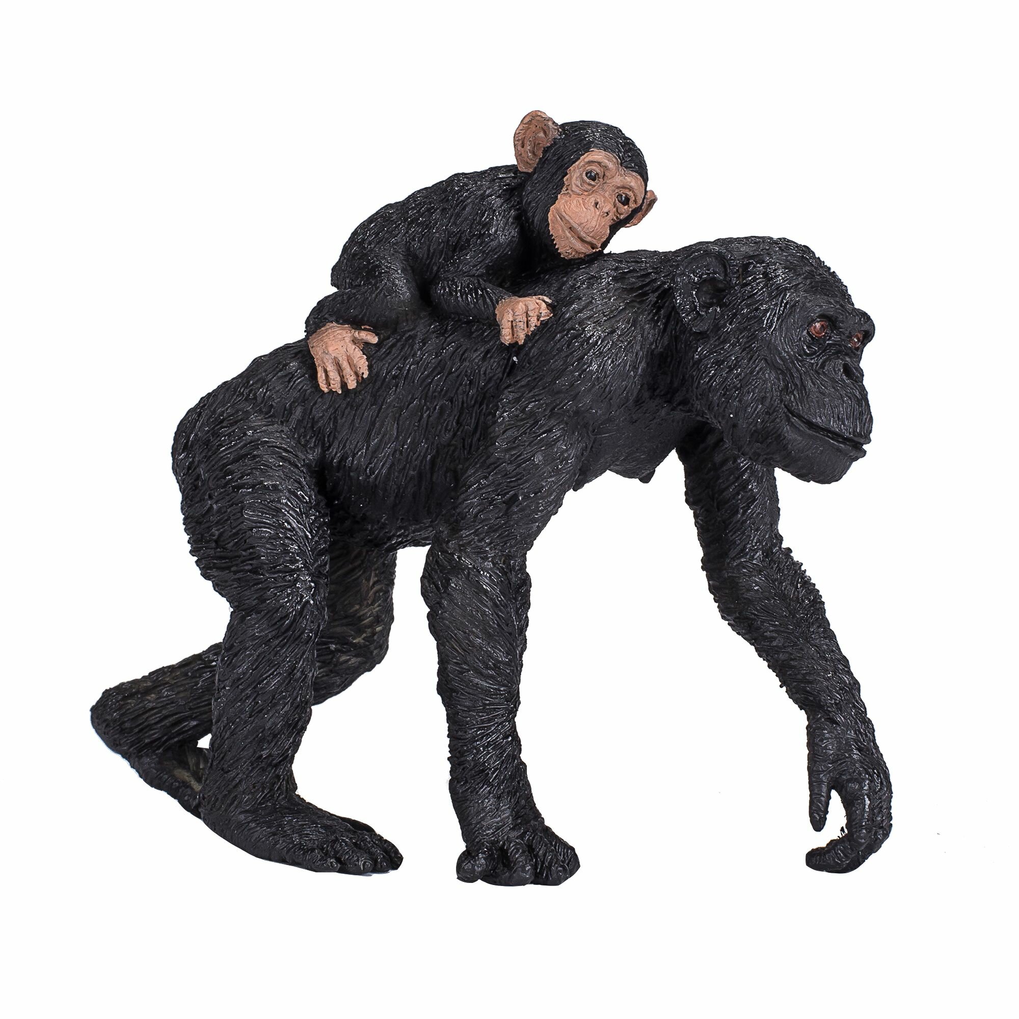 Фигурка-игрушка Шимпанзе с детенышем, AMW2113, KONIK