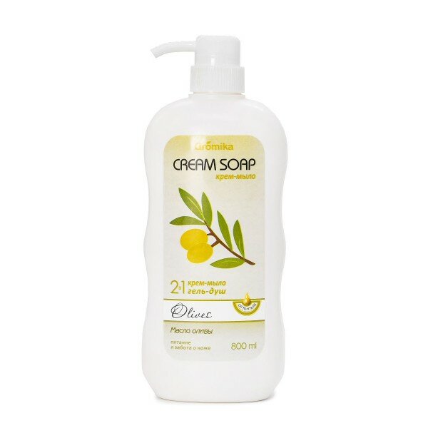 фото "AROMIKA" крем-мыло +гель д/душа 2в1 Масло оливы 800мл
