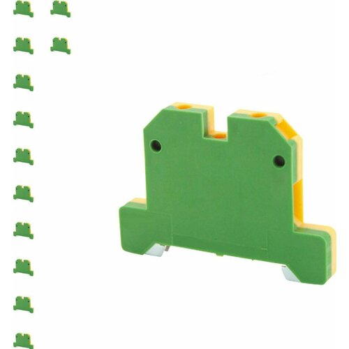 Клеммный зажим TDM ЗНИ-4PEN 4 мм2 (JXB-земля) желто-зеленый (комплект из 12 шт)