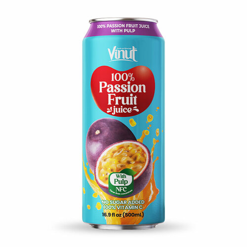 VINUT 100% PASSION FRUIT with PULP (Маракуя с Мякотью) 0,5л 6шт