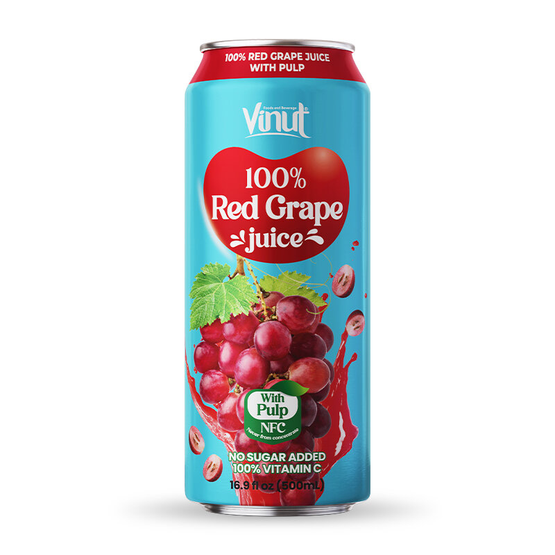 VINUT 100% RED GRAPE with PULP (Красный Виноград с Мякотью) 0,5л 6шт