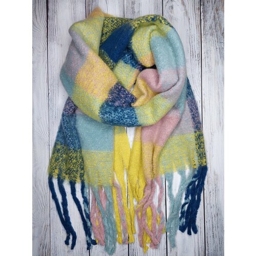 фото Шарф lavantti,190х50 см, one size, голубой, синий