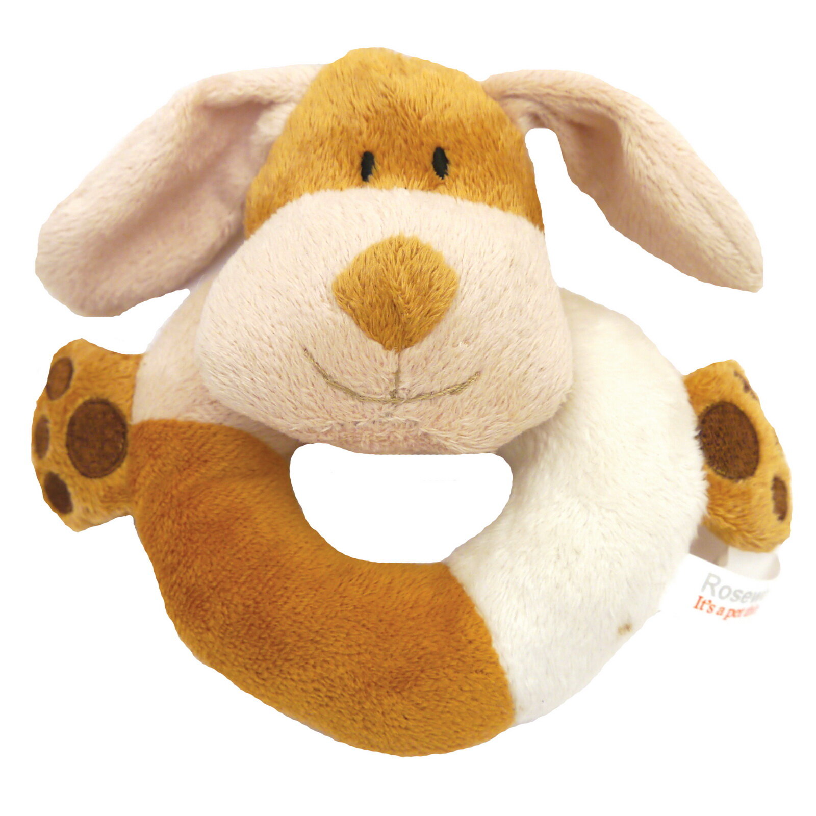 Rosewood Jolly Doggy Natural "Собачка с кольцом" Игрушка мягкая д/собак 20см - фото №2