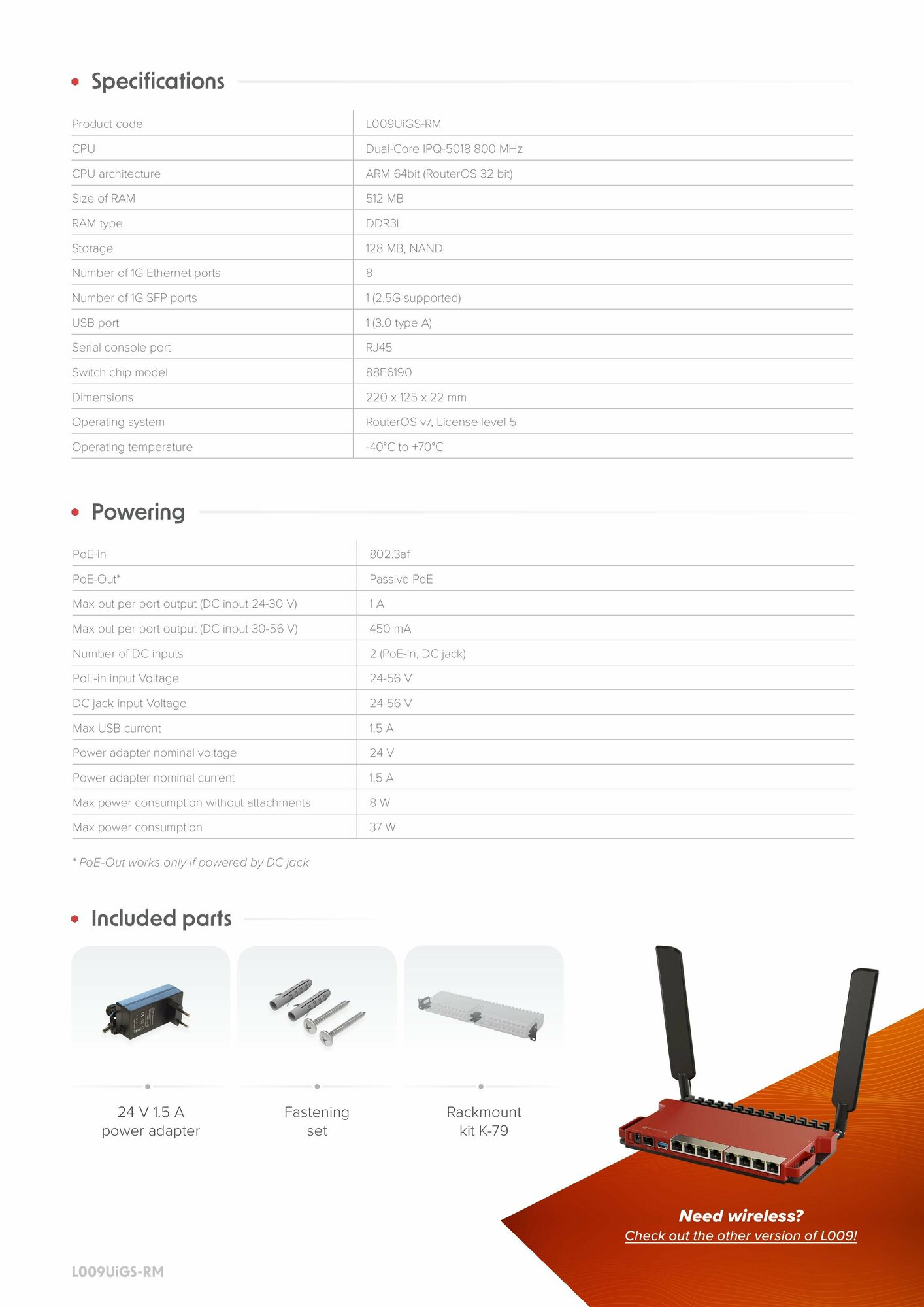 Роутер Mikrotik 1xSFP port (2.5G supported); 8xGigabit LAN ports (Ether8 has Passive PoE out); 1xSerial console port (RJ45); 1xUSB3.0 type - фото №14
