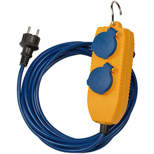 фото 1161750020 brennenstuhl удлинитель extension cable, 5 м, 4 роз, синий, ip54