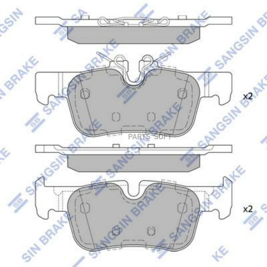 SANGSIN BRAKE SP4066 Колодки торм. дисковые Hi-Q BMW i3 14 (D1762) R