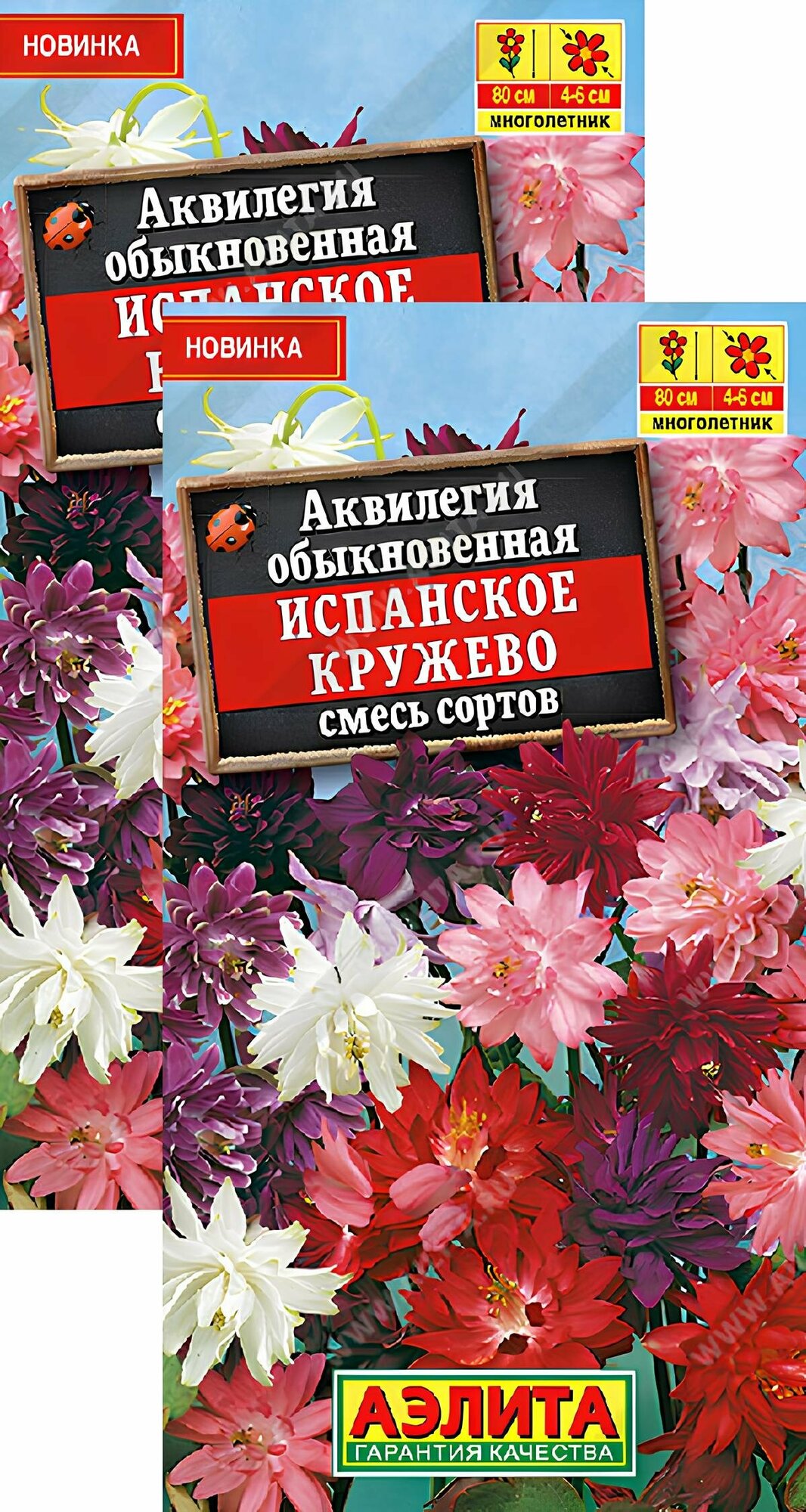 Аквилегия Испанское кружево смесь сортов (02 г) 2 пакета