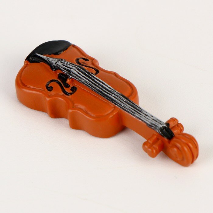 Миниатюра кукольная "Скрипка", набор 2 шт, размер 1 шт 1,3х0,5х3,5 см