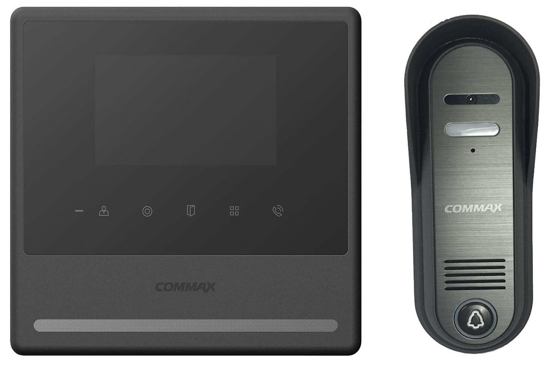 Комплект видеодомофона и вызывной панели COMMAX CDV-43Y (Черный) / 4CPN3