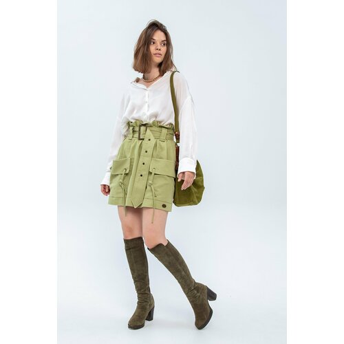 фото Юбка, размер ml, золотой, зеленый nashamasha