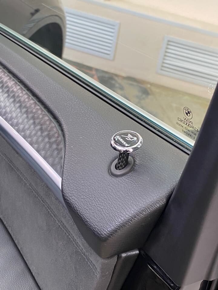 Наконечники кнопок блокировки дверей хром BMW Hamann карбон