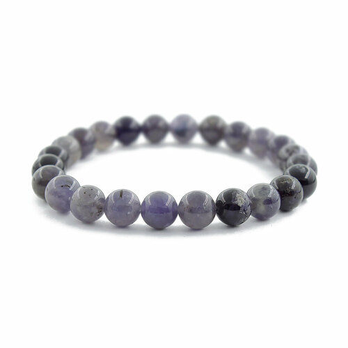 фото Браслет агат77, иолит, размер 18 см, синий, фиолетовый