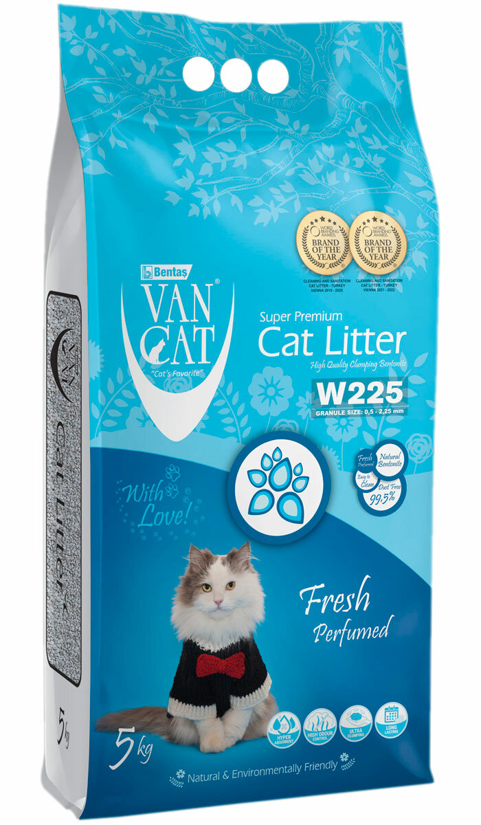 Van Cat Fresh комкующийся наполнитель, без пыли, с ароматом весенней свежести 5 кг