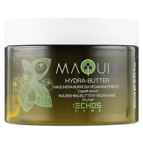 ECHOS LINE, MAQUI 3 VEGAN, Натуральная питательная маска для сухих волос с маслом Ши, 250 мл маска для волос echos line натуральная маска с питательным маслом для сухих волос maqui 3