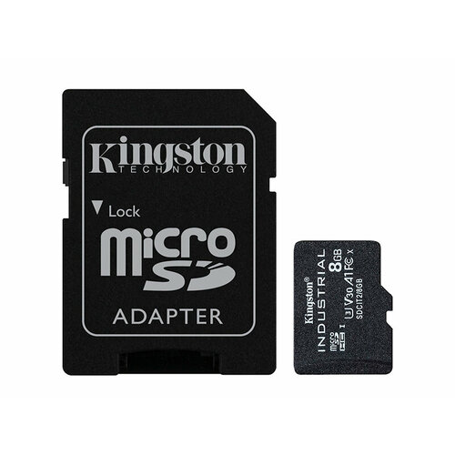 Карта памяти 8Gb - Kingston Industrial - Micro Secure Digital HC UHS-I U3, V30, A1 Class 10 SDIT/8GB