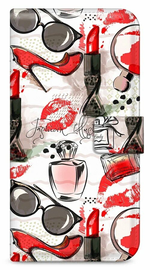 Чехол-книжка на Samsung Galaxy J8 / Самсунг Галакси Джей 8 с рисунком Тренды фон 47 book