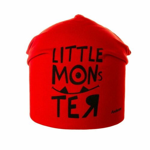 фото Шапка бини андерсен, размер 52-54, красный